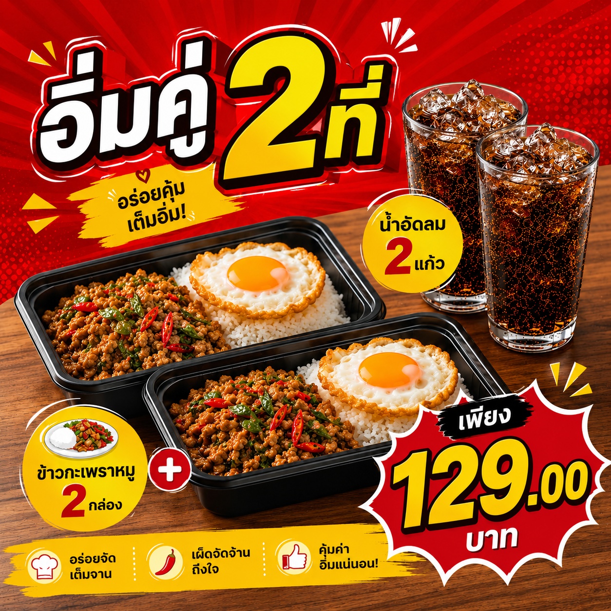 อิ่มคู่ 2 ที่